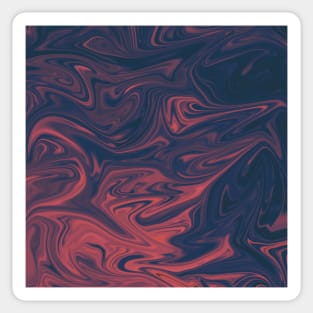 black and Pink Dark Marble Swirl Sticker